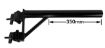 Picture of 0.5m Boom Arm Pole with Double Pipe Clamp (black)