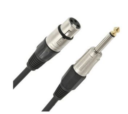 Picture of 10m XLRF-6.3mm mono jack, microphone cable