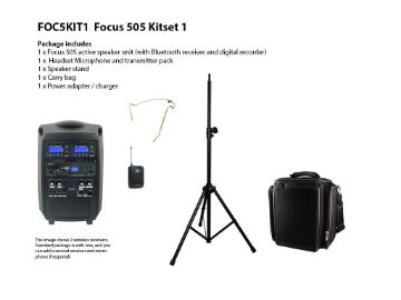 Show details for Focus 505 with Headset Mic, Stand and Bag Picture of Focus 505 with Headset Mic, Stand and Bag
