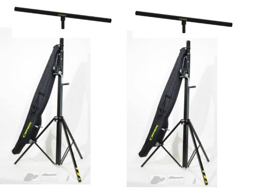 Picture of 2 x Nemesis 110 lifting stand, Carry Bags and T-Bars