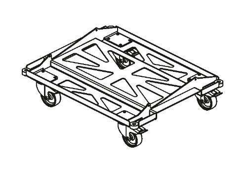 Picture of Metallic castor frame for stacking Event208A