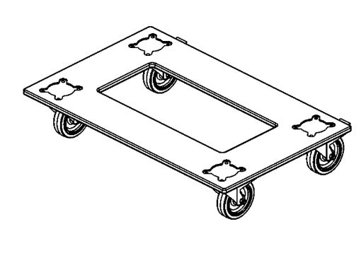 Picture of Metallic castor frame for stacking Event218A, max 3