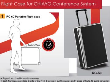 Show details for Aluminum Roadcase for 6 GM-143 conference mics Picture of Aluminum Roadcase for 6 GM-143 conference mics