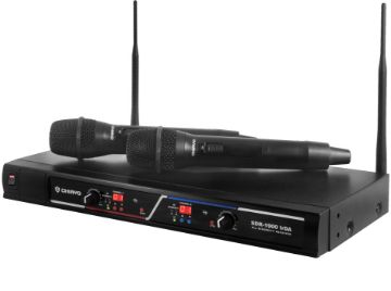 Show details for Wireless Dual Handheld Microphone System - IrDA Picture of Wireless Dual Handheld Microphone System - IrDA