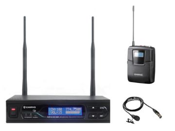 Show details for Wireless Microphone System Package: Tie-clip Lapel Picture of Wireless Microphone System Package: Tie-clip Lapel