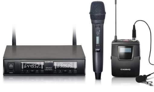 Picture of Dual Wireless Mic System: 1 Handheld +1 Lapel Mic