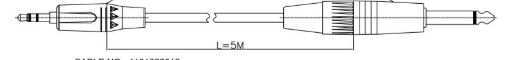 Picture of 3.5mm Stereo Plug To 1 x 6.3mm Mono Plug, 5m