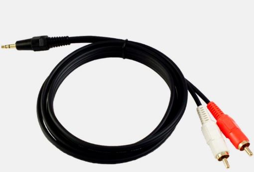 Picture of 3.5mm St mini jack to 2 x RCA Male plug, 10m