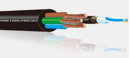 Picture of Power and Audio signal Hybrid Cable. 25AWG