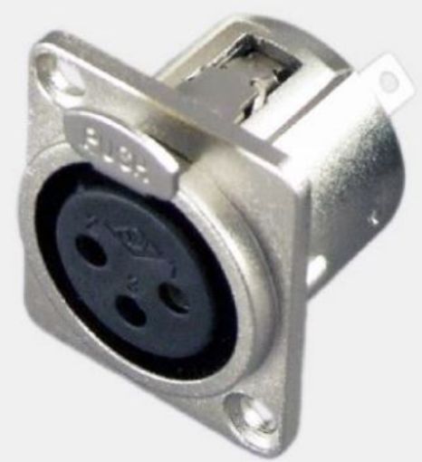 Picture of XLR Chassis mount connector, 3P Female