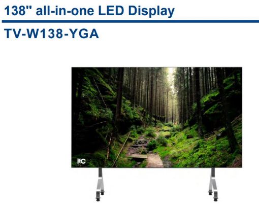 Picture of 138'' LED flat panel, 1920*1080P, 3057mm*1722mm