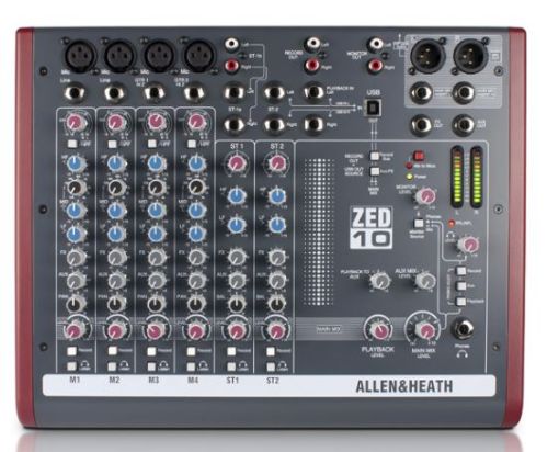 Picture of A&H Mixer 4 Mono, 2 Stereo, USB 2track Interface