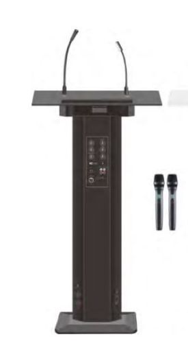 Picture of Lectern with light, wireless microphone & gooseneck mic