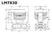 Picture of 7 x 30W LED RGBW Zoom Wash Moving Head (Wht)