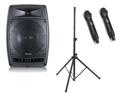 Picture of StagePro Portable PA with two Wireless Mics 